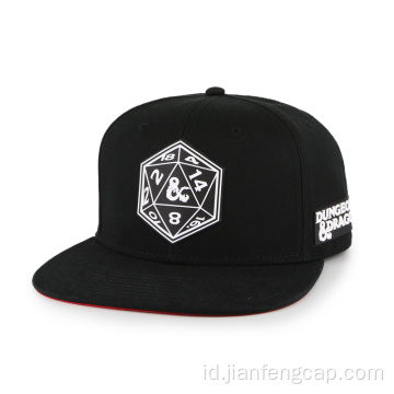 Desain kustom topi snapback logo karet